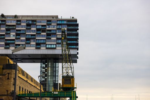 A beautiful shot of the Kranhaus building in Cologne, Germany