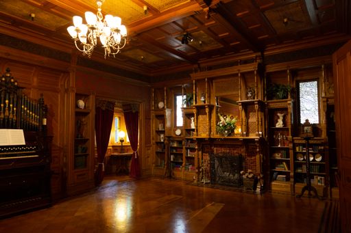 A beautiful shot of the interior of the Winchester mansion in the USA
