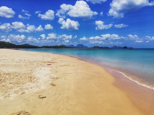 A beautiful shot of Kailua beach under a blue cloudy sky in USA