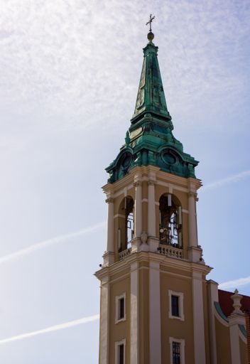 The tower of the Church of the Holy Spirit in Torun, Poland