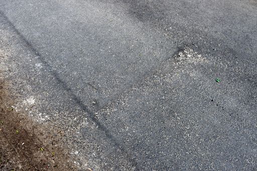 A closeup shot of concrete road texture