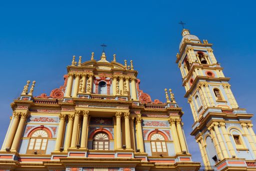 A low angle shot of San Francisco church in Salta, Argentina