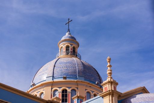 A low angle shot of San Francisco church in Salta, Argentina