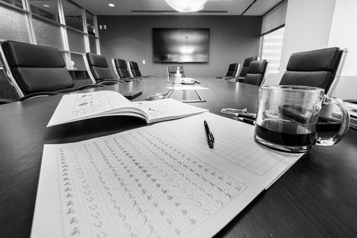 Empty conference room during COVID-19 isolation and government imposed "stay home" order.