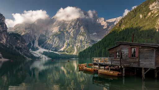 A shot of Fanes-Senes-Braies natural park in South Tyrol, Italy