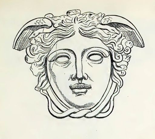 A scan of 19th-century vintage greek and roman mythology illustrations in a textbook