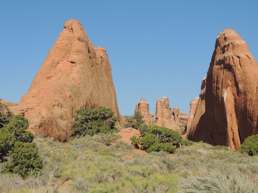 The huge rocks of the Arches National Park, Utah, USA