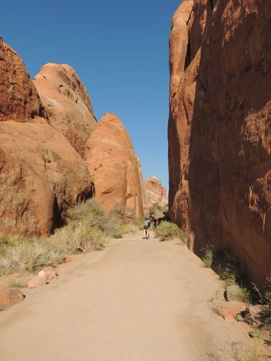 A geological formation at Arches National Park in Utah, USA