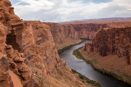 A shot of the Colorado River near Glen Canyon, Arizona, the US