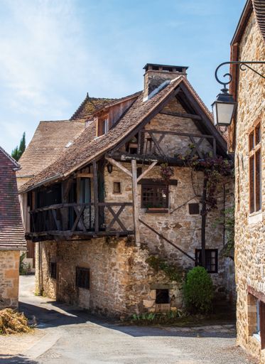 A vertical shot of the view of Carennac, one of the most beautiful villages of France