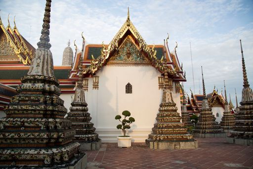A beautiful view of Wat Pho temple in Bangkok, Thailand