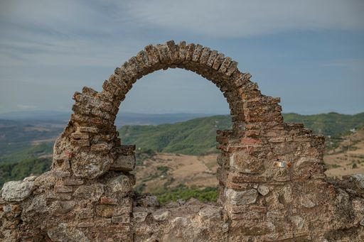 A Beautiful shot of an abandoned destroyed castle