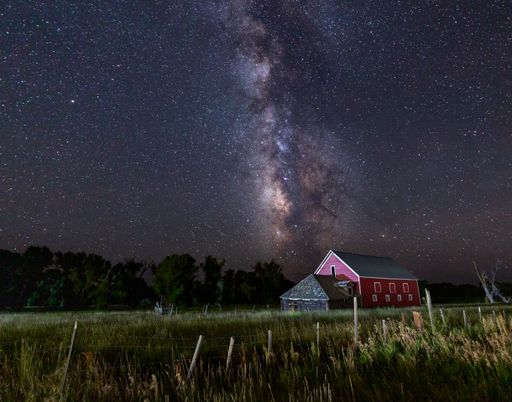 Milky way galaxy in the rural Gunnison valley Colorado