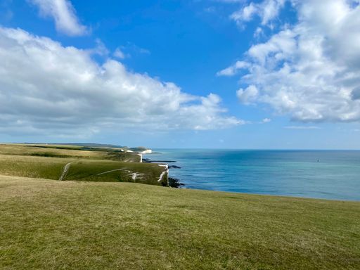 A beautiful shot of the Seven Sisters Cliffs, UK