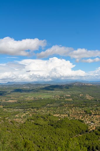 A vertical shot of the landscapes of Mallorca, one of Spain's Balearic Islands in the Mediterranean