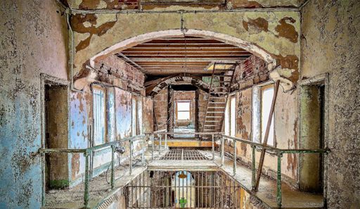 An interior shot of the Eastern State Penitentiary in Philadelphia, Pennsylvania