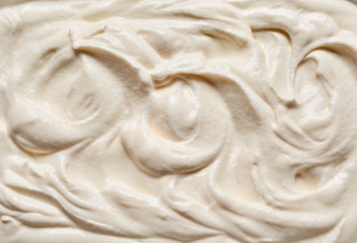 A closeup shot of white cake cream