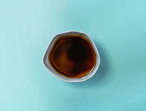 A mug of coffee on a blue background