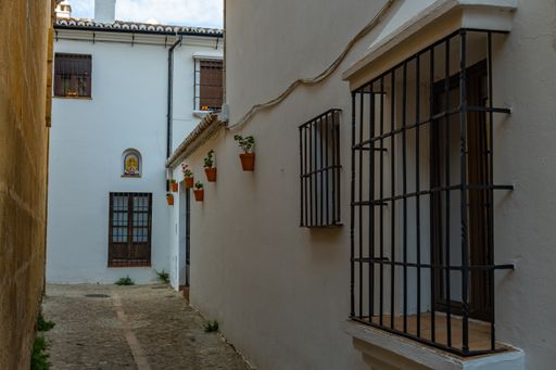streets of ronda,malaga , white villages of andalucia tourist destination