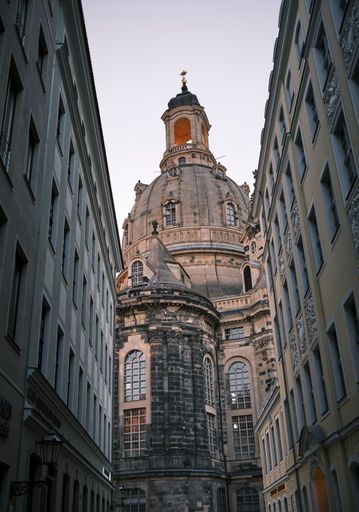 A vertical shot of Frauenkirche Dresden in Germany