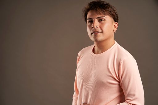 A portrait of a handsome Latin man in studio