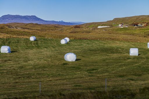 The valleys in a rural area in Iceland during the daytime