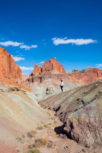 A female admiring the mesmerizing view of the Bryce Canyon National Park, the USA