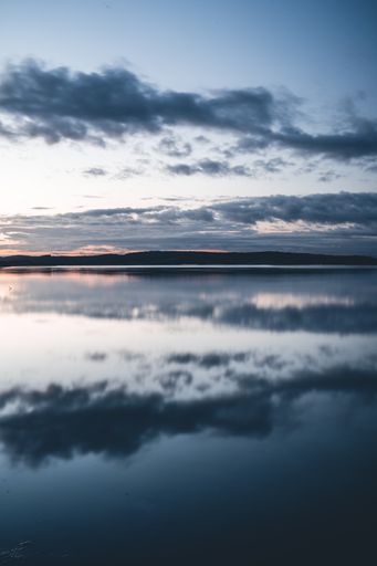 A Beautiful scene of sunset reflected on a water