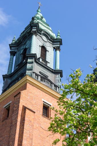 Poland, Poznan, a low angle shot of the Archcathedral Basilica of St. Peter and St. Paul