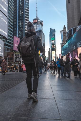 Visiting Times Square in New York