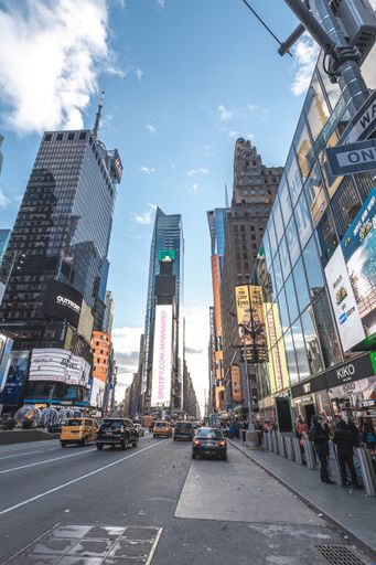 Visiting Times Square in New York