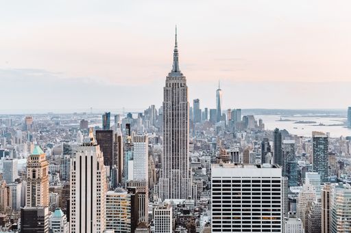 An aerial shot of the cityscape of New York during daylight