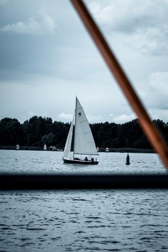 A sailboat sailing on the