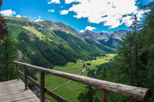 The beautiful view of the village of Queyras regional park