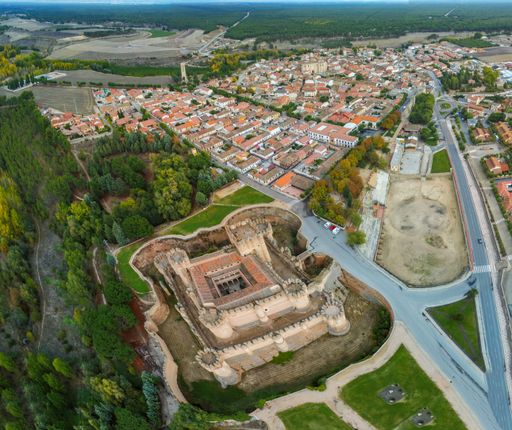 Coca, historical village of Segovia,Spain. Drone Photo