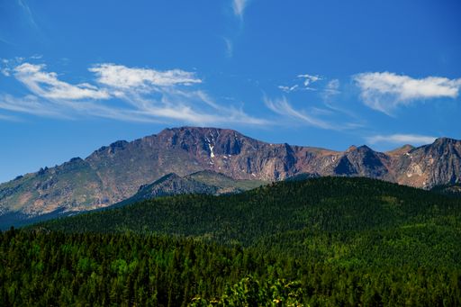 A green mountainous area in the morning