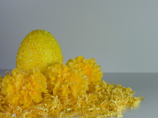 A closeup selective focus shot of an easter decoration
