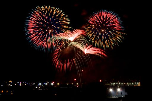Traditional fireworks display in Mqabba on the eve of the Catholic feast of the Assumption (Saint Mary) celebrated on the 15th of August in Malta.