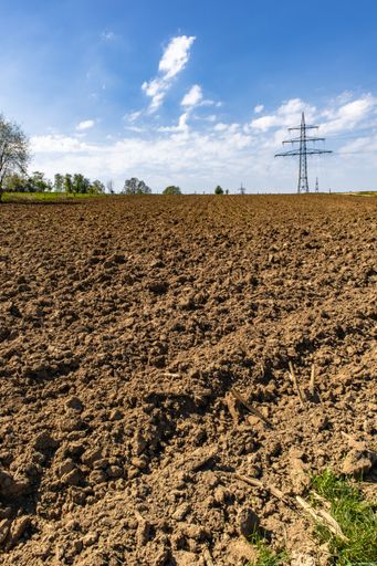 The transmission tower with a clear blue sky