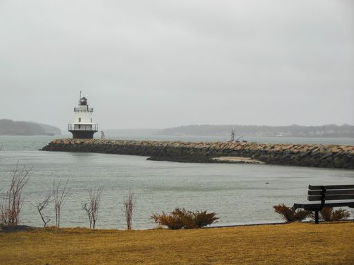 The lighthouse on the coast of Portland Maine. United States.