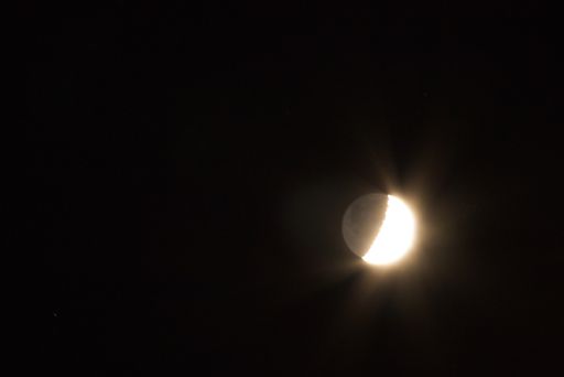 A beautiful view of a shining solar eclipse in a black sky