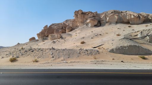 A road passing through the desert