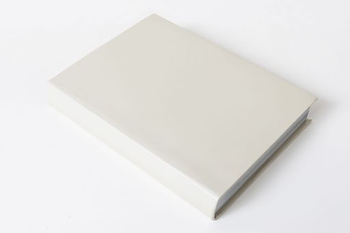 Closed generic blank book isolated on white background. template mock up