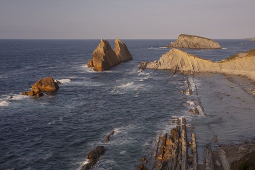 The beautiful bay of Costa Quebrada, Cantabria, Spain