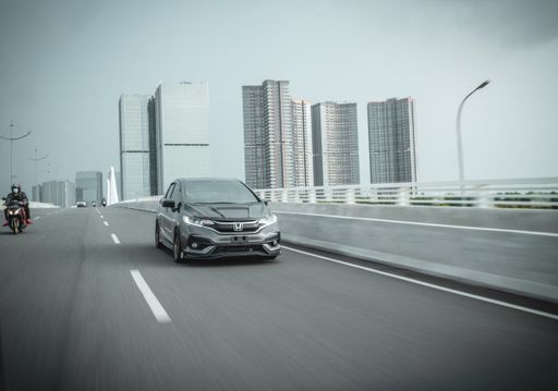 A Honda Jazz at Pantai Indah Kapuk Jakarta, Indonesia