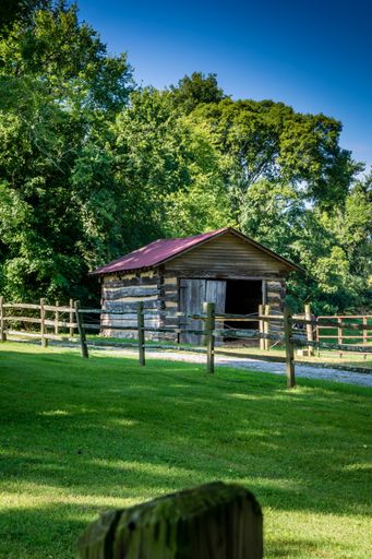 A vertical shot of Hermitage, Nashville, Tennessee, home of President Andrew Jackson