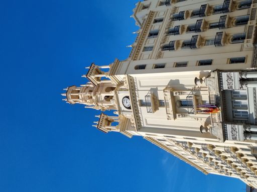 A view of a beautiful building in Valencia city, Spain