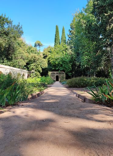 Carmen de los Martires, near to Alhambra, public garden.Granada, Spain