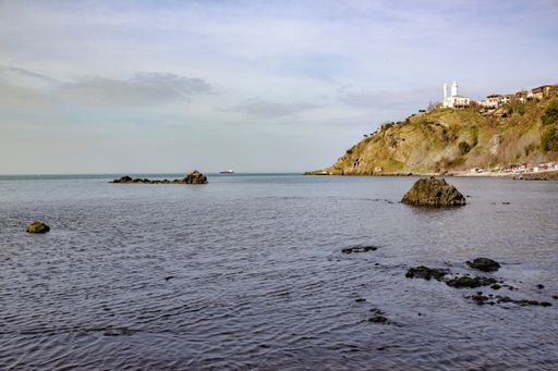 A beautiful view of the sea and landscapes of Istanbul in summer