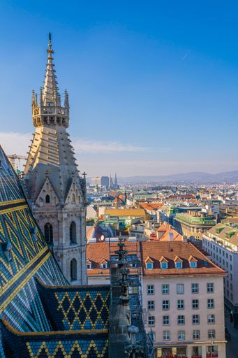 A vertical shot of St. Stephen's Cathedral, Vienna, Austria